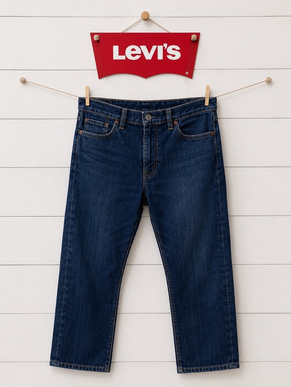 LEVI’S Men’s 504 Straight Jeans Dark Wash - Size W32 L30